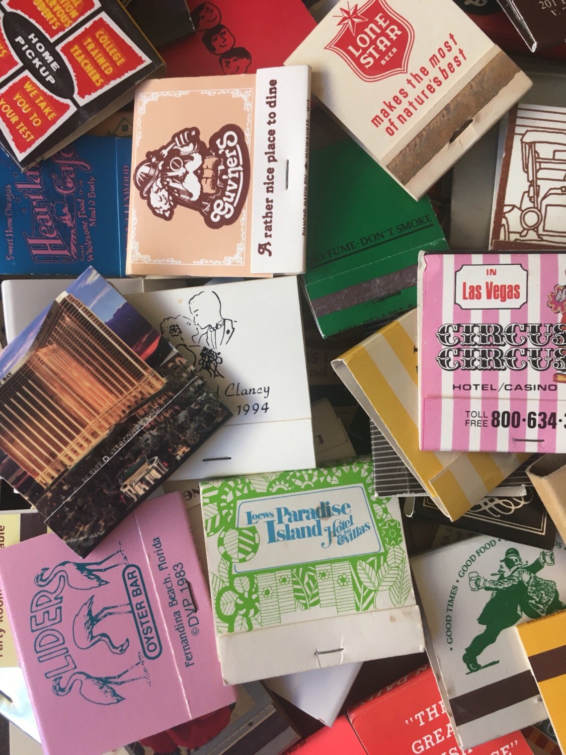 70s & 80s MATCHBOOK LOT / vintage matches bars restaurants