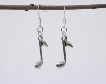 Earrings with touch in silver