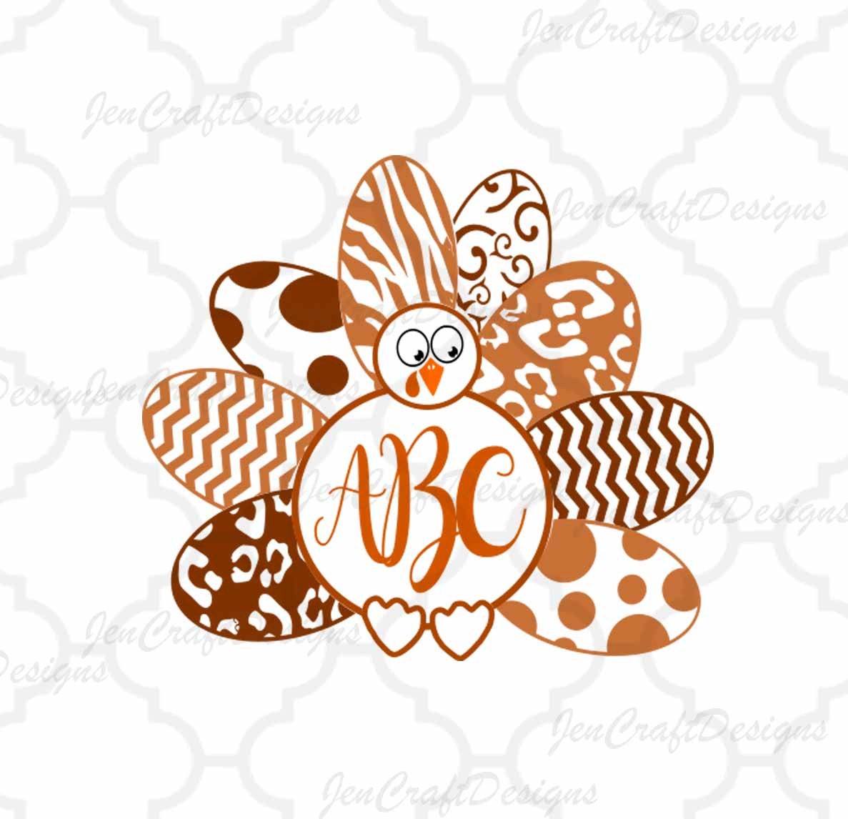 Download Layered Turkey Monogram Frame SVG,EPS Png DXF, studio ...