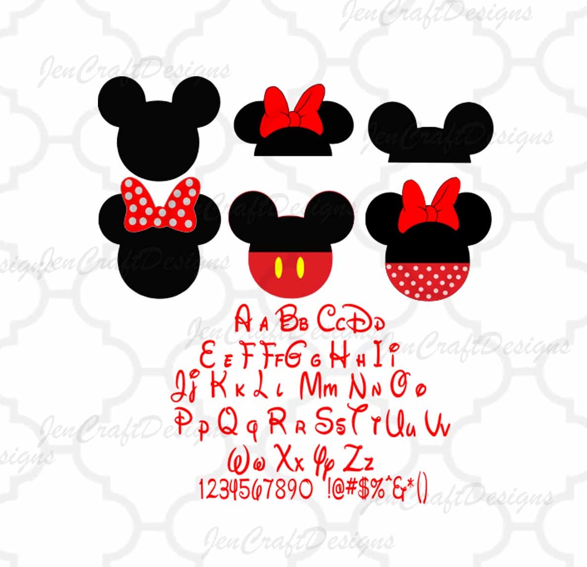Disney Font SVG Bundle pack Alphabet and by JenCraftDesigns