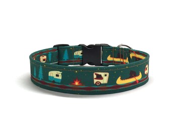 Camping Dog Collar, Outdoor dog collar, Woodsy Dog Collar, Eco Canvas Dog Collar