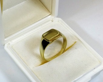 Signet Ring gold 333 vintage gold ring plate GR228