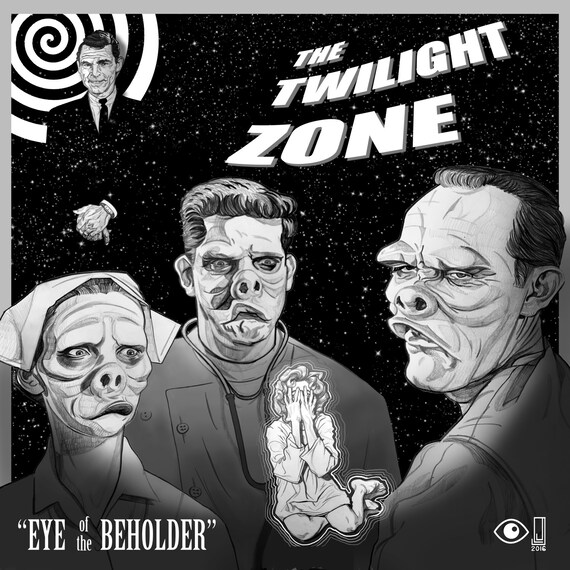 Items similar to Twilight Zone: Eye of the Beholder - Custom 18x18 ...