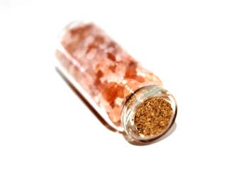 1 Pink Himalayan Salt In Glass Jar, Bath Salt Spa Gifts For Her, Home Decor Jars, Spirituality, Gifts For Her Under 10, Cleansing Salt, S0