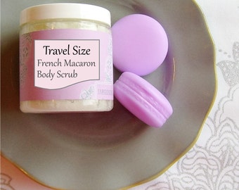 French Macaron Sugar Body Scrub - 2 oz. // Natural, Moisturizing Skin Polish // Travel Size