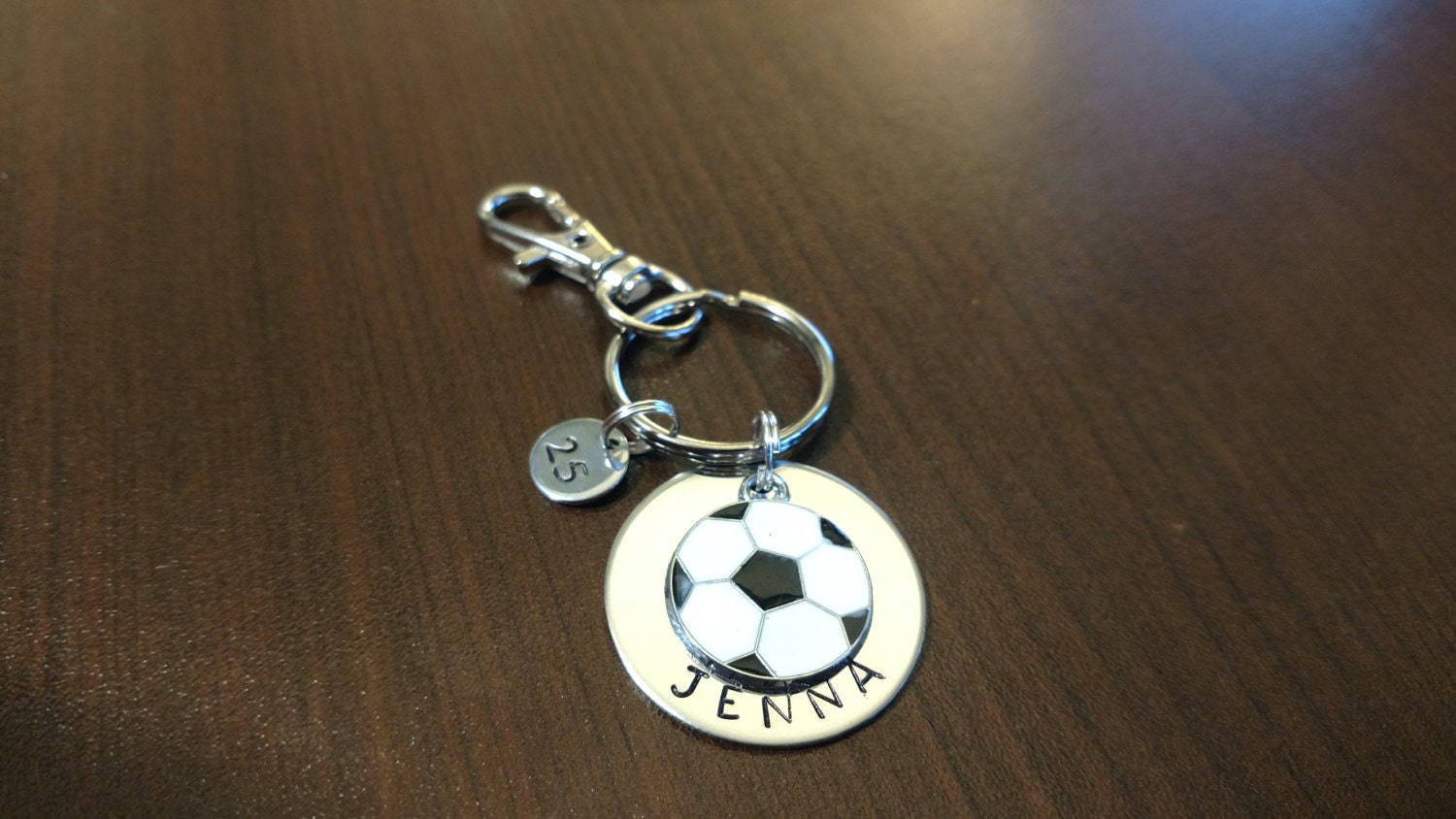 Personalized soccer keychain soccer gift team gift