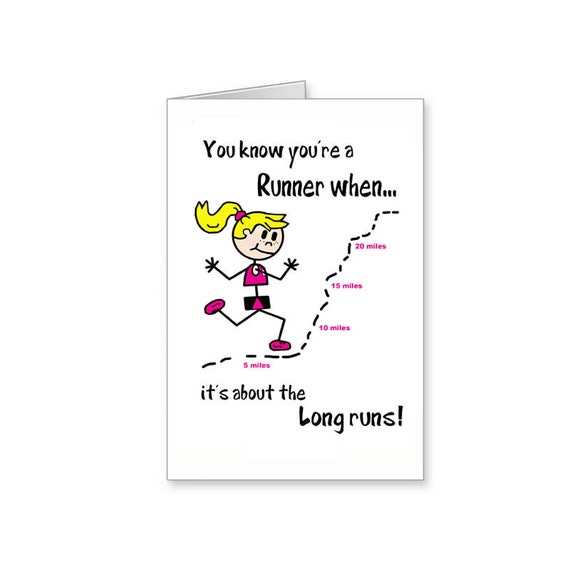 Long Run Card Runner's Card Card for Runner Greeting