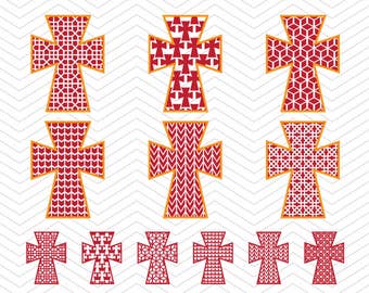 easter Cross Frames DXF SVG PNG eps SET1 Cut File for Cricut Design, Silhouette studio, and other cutting machines