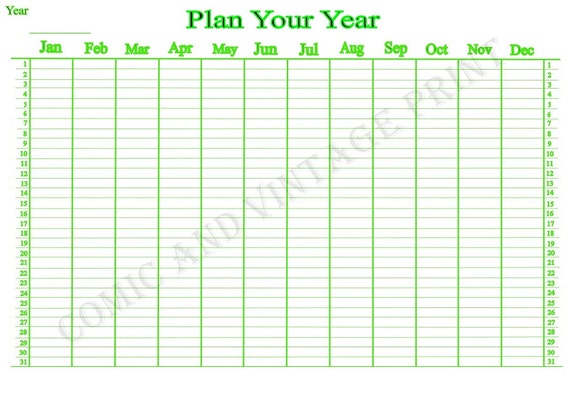 Printable Calendar With Large Boxes