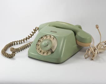 Vintage rotary phone, rotary phone, desk phone, Vintage telephone, 70’s telephone, Telephone, retro decor