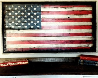 Wood American Flag // American Flag Wall Art // Rustic American Flag // American Flag Wood // US FLAG // Flag Wall Art // American Flag Art