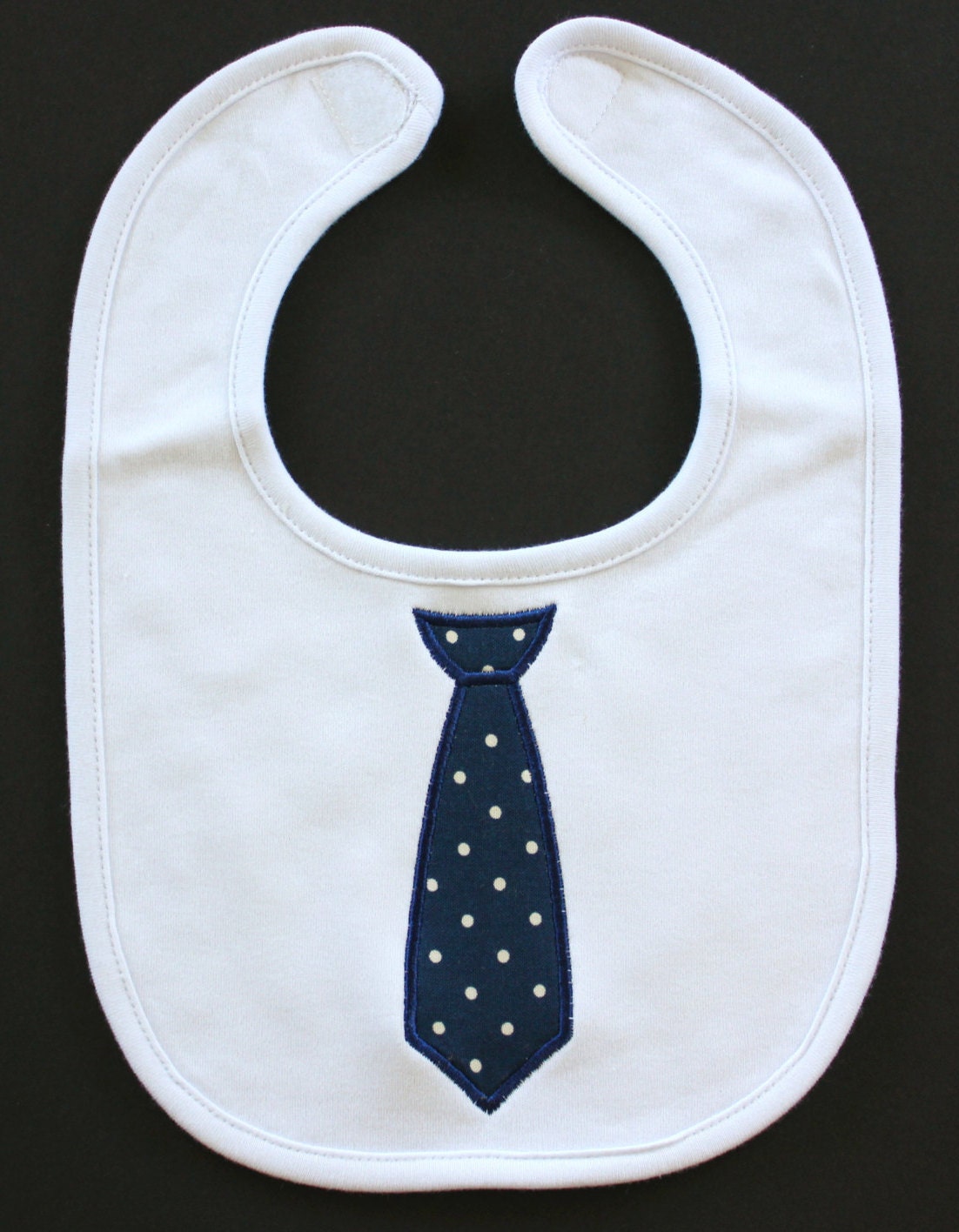 Navy Tie Baby Boy Bib Personalized Bib Applique Bib Baby