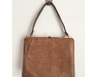 Vintage Faux Reptile Skin Purse, Vintage Handbag