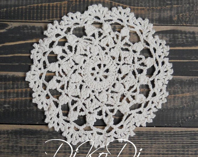 Crochet lace doily, white doily, crocheted decoration, crochet table decor, decorative crochet, white cotton doily, crochet ornaments, lacey