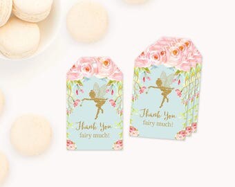 Fairy Thank you Tags, Fairy Party Favors, Fairy Birthday Party, Pixie Party, Fairy Princess Birthday Party, Thank you Favour Tags, fairy tag
