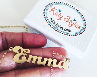customized name necklace - my name necklace - gold name necklace - necklace with name - name necklace gold - EMMA - name necklace customized