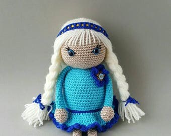 Doll Crochet Amigurumi Doll Soft Toy Girls Birthday Gift Handmade Doll