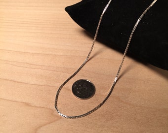 Sterling Silver Italian Box Chain 19"