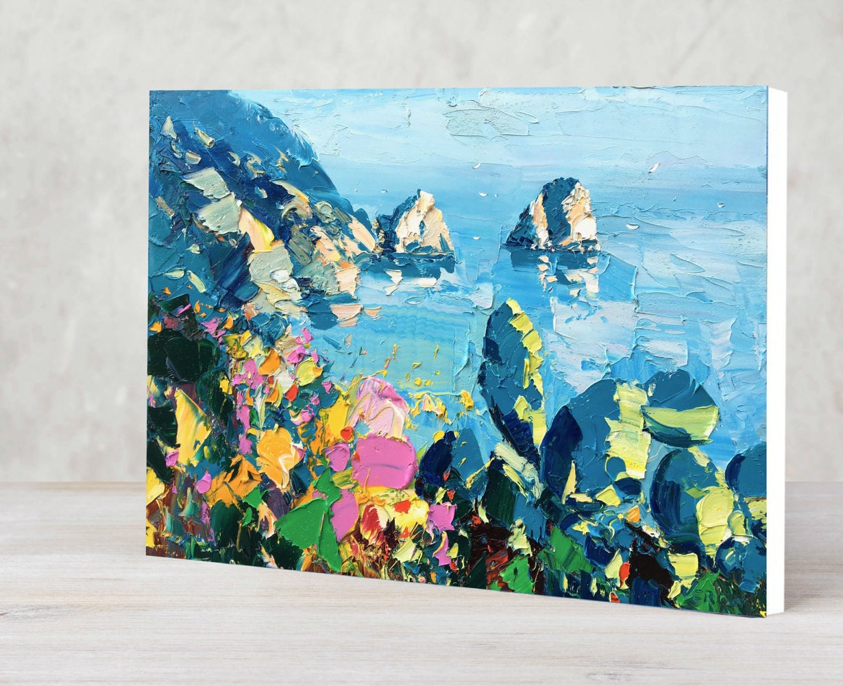 Capri Prints Capri Italy Canvas Art Seascape Print Travel