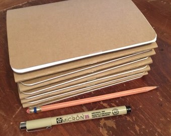 Bulk Blank Notebooks | 5 x 7 | Kraft Notebook | Kraft Sketchbook | Kraft Journal | Notebook | Sketchbook | Journal | Travelers Notebook