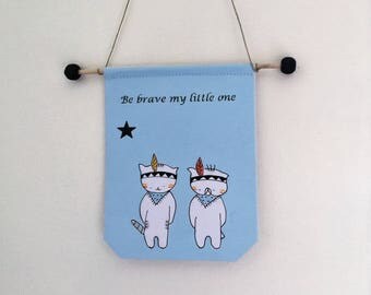 banner for boy "be brave my little one"