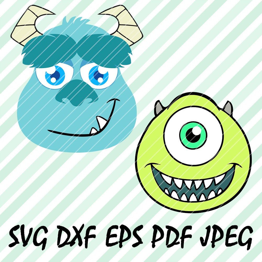 Monsters Inc Mike and Sully SVG DXF Eps Pdf Vector Cut Files