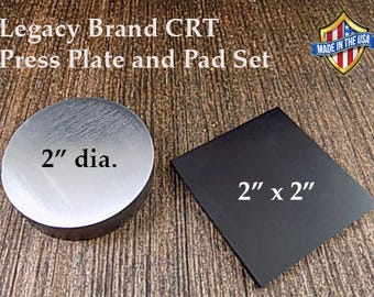 Coin Ring Tools: Urethane Pad and 2" Dia Reduction Press Plate