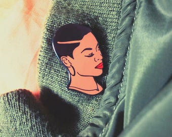 Custom enamel pin - hat pins - jacket pins - enamel pin - black girl magic - custom lapel pin - lapel pin - black girl pin - short hair