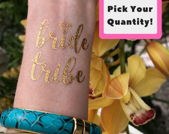 Gold Metallic Bride Tribe Tattoo
