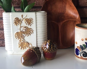 Vintage Acorn Salt & Pepper Shakers