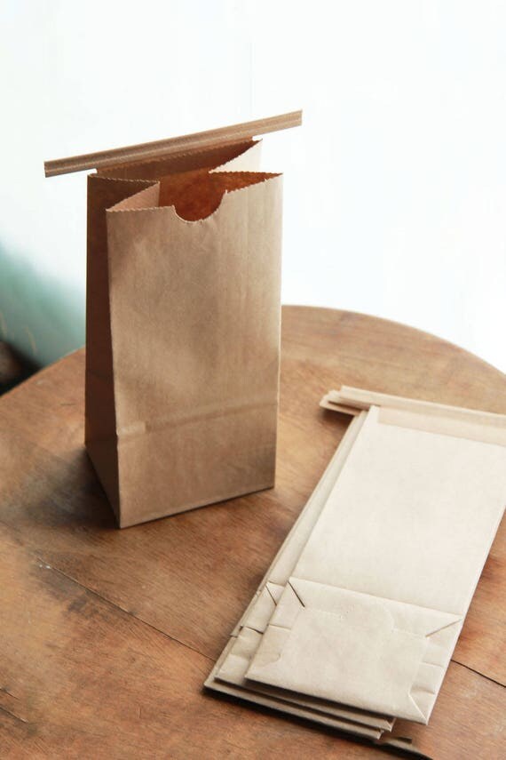 Kraft Tin Tie Coffee and Cookie Bags Set of 10 Xtra Large