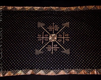 1920s Gold Assuit Shawl. Egyptomania. Art Deco. Jazz Age. Flapper. Egyptian Revival. Tulle Bi Telli. Tribal Fusion. Bellydance.
