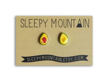 Avocado Earrings - Sleepy Mountain Studs