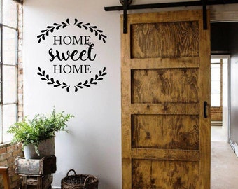 Home Sweet Home Decal Rustic Wall Decal Cottage Decor Rustic Cottage Decal Farmhouse Decor Housewarming Gift Family Wall Decal Home Wall Art