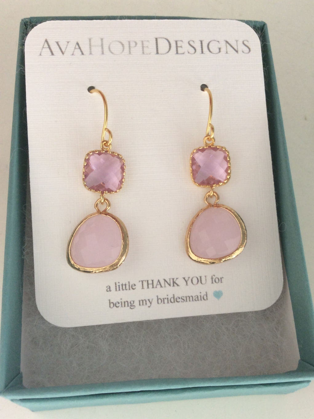 Blush Wedding Gold Earrings Blush Pink Earrings Bridesmaids