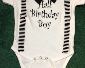 Half Birthday Boy onsie