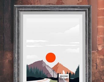 Twin Peaks Minimalist Movie Poster - Alternative Poster - Welcome to Twin Peaks - David Lynch (Available in many sizes)
