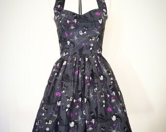Nightmare before Christmas dress- Rockabilly, gothic, goth, alternative, skeleton, skulls