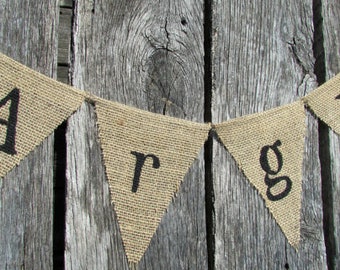 Argh Burlap Banner, Rustic Flags, Pirate Theme Party, Boy Party, Fantasy Wedding Theme, Photo Prop, Photography Prop