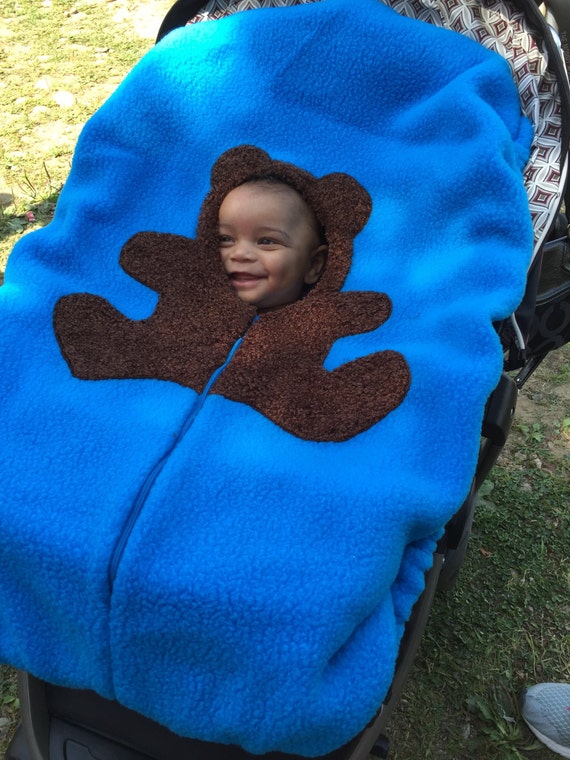 Items similar to Blue Bear Infant Car Seat Cover, Baby Carseat Cover up