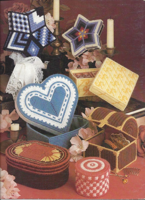 Needlepoint Boxes For Plastic Canvas Pattern Leisure Arts