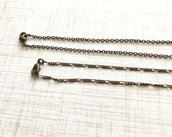 Natural Brass Chain Necklace - Brass Chain Necklace - Customize It - Antique Brass Chain - Brass Necklace