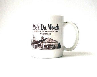 vintage Cafe Du Monde coffee mug, Cafe Du Monde coffee mug, New Orleans mug, New Orleans souvenir mug, collectible mug, restaurant mug