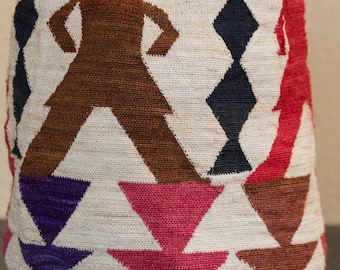 Sisal Art Bag Tightly Handwoven Natural Fiber Tote Collectible