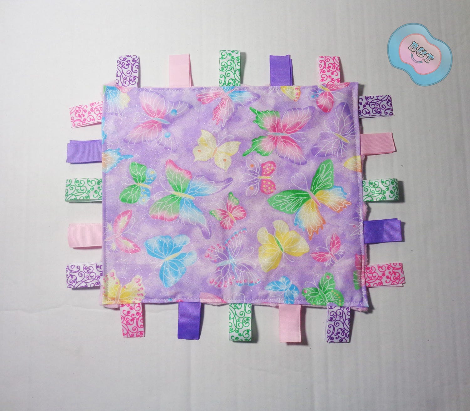 Baby Ribbon Blanket Zebra Print Duck Sensory toy