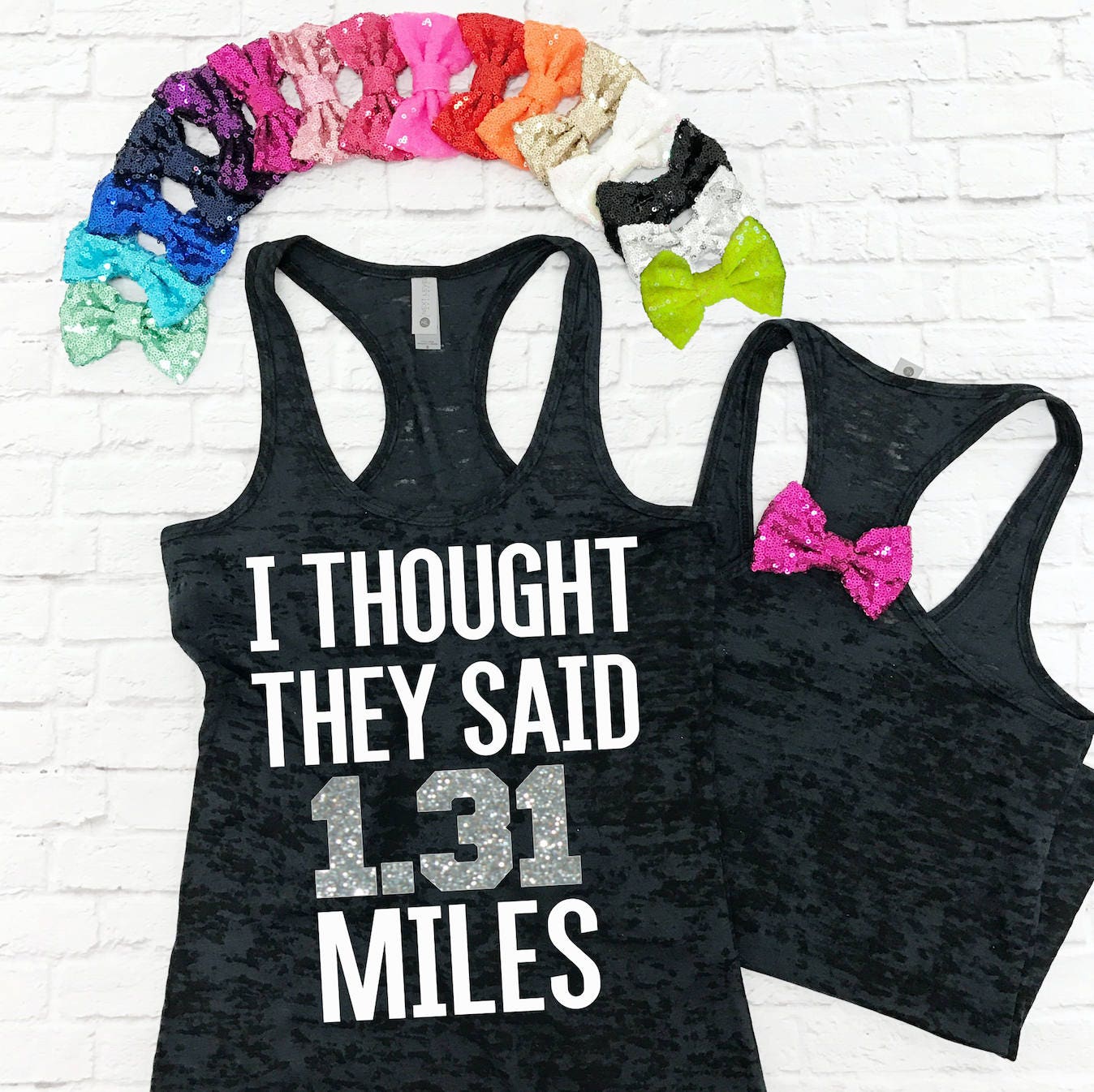 I Thought They Said 1.31 Miles - Half Marathon Burnout Tank Top. Running Shirt. Funny Marathon Tank. Gym Shirt. Burnout Half Marathon Shirt.