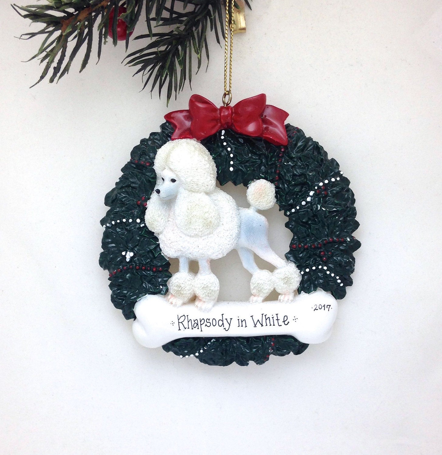 clearance white standard poodle personalized christmas clearance white standard poodle personalized christmas