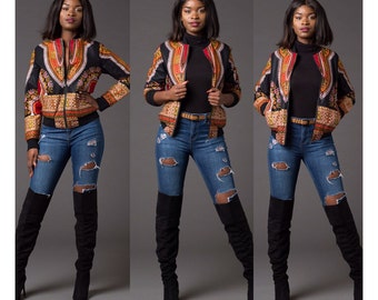 African bomber jacket, Dashiki bomber jacket, African jacket, Ankara jacket, dashiki, ankara bomber, african jacket (MARIELLA bomber jacket)