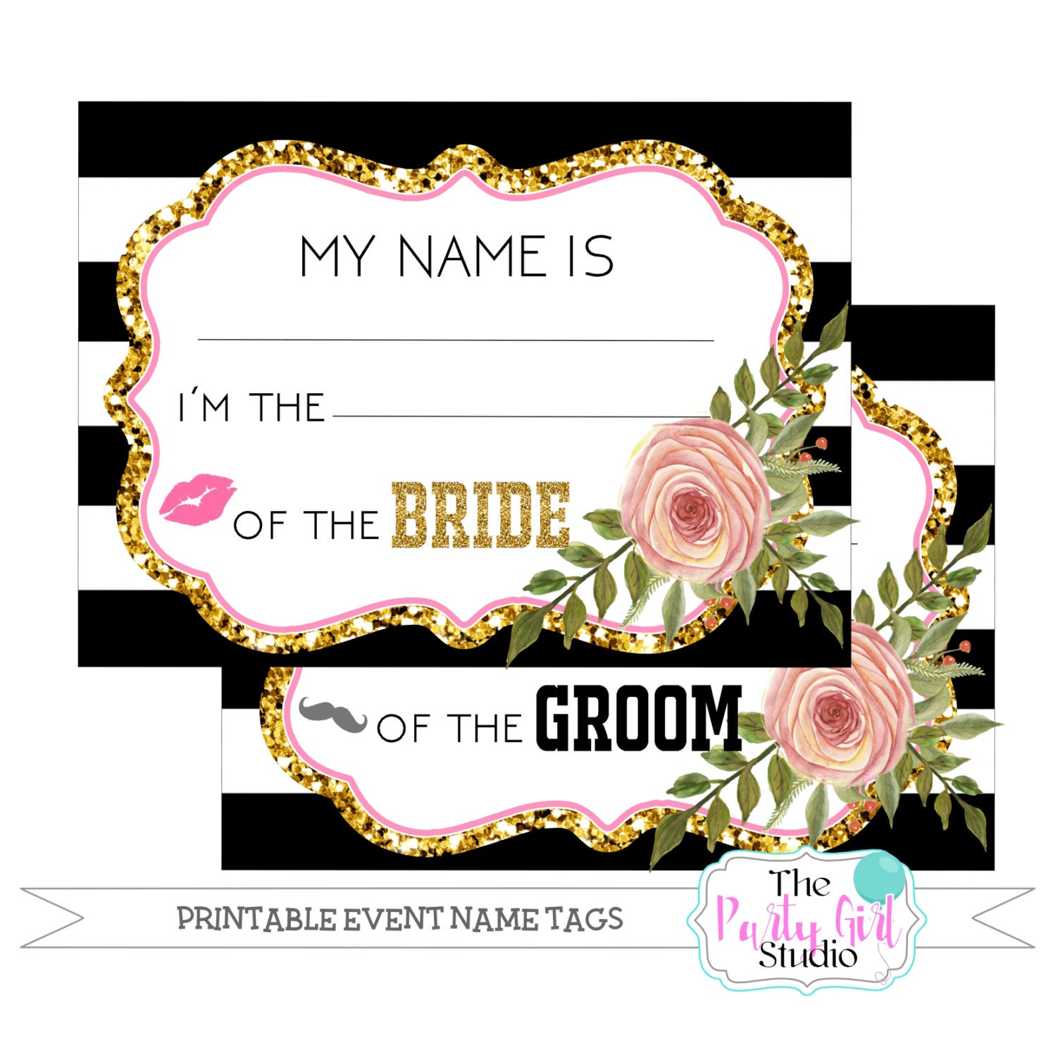 Printable Name Tags Package/Event/Wedding/Engagement/Party