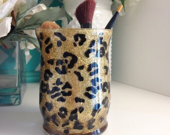 Leopard Makeup Brush Holder